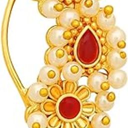 Maharashtrian jewellery traditional nath nose ring Without Piercing Marathi Nose Pin For Women And Girls NSP151FS-51