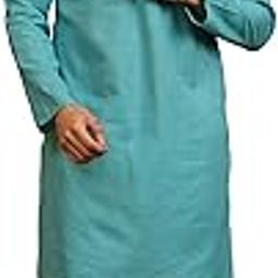 Cotton Men’s Kurta Pajama Set (Plain)– Long Sleeve Indian Ethnic Wear – Traditional Kurta with Pajama for Wedding, Festive, Party, Casual Wear-picture-31