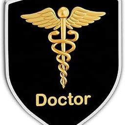 woopme Stylish Doctor 3D Badge Emblem Logo Sticker for Cars & Bikes Vehicles (Doctor Gold)-25