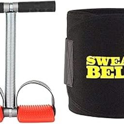 Emeret Plastic Multipurpose Fitness Equipment Single Spring Tummy Trimmer with Sweat Belt for Men and Women-18