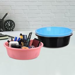 Pack of 3 Desk Organizer | Stationery Organizer | Multipurpose Organizer | Office Supplies for Pen-Pencil-Staplers | Desktop Organizer | 6 LTR | Black & Sky Blue & Light Pink-image-74