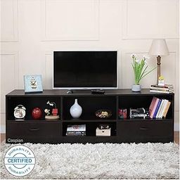 CASPIAN Engineered Wood Wooden TV Entertainment Unit (Coffee Brown) | 55 Inches TV Stand/Panel for Bedroom & Living Room with Storage 2 Drawers & Shelves | Media Console Table for Set Top Box-image-36