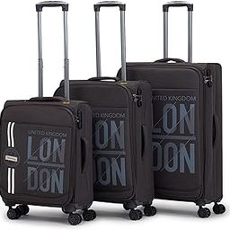 V Lite - Moscow Combo Set of 3 (Small + Medium + Large) Softside Trolley Bag, Cabin 20" + Check-in 24"&28" Expandable Suitcase Travelling Luggage with Anti-Theft Zippers for Men and Women (Grey)-image-33