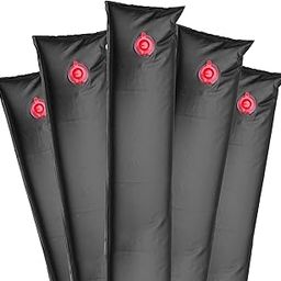 1-3810-20-BLK-05 20 Gauge 10-Foot Single Chamber Winter Water Bag for Swimming Pool Covers, 05-Pack, Black-image-13