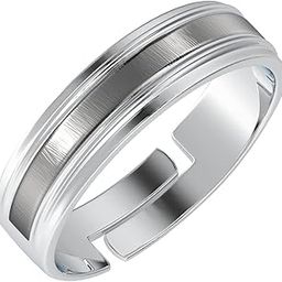 Pure 925 Sterling Silver Nario Adjustable Ring |Gift for Men and Boys | Partial Matte Finish-image-4