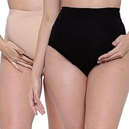 Women's Soft Organic Cotton Bamboo | Antifungal, Anti Odour | Full Coverage, High-Rise, Stretchable | Pregnancy and Maternity Panty for Women. (Combo Pack)-image-34