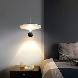 Glowave Modern Aluminium Pendant Lamp Hanging Light - Warm White (Black and White 681)-image-1