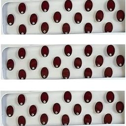 OJ Oval Maroon color Bindi with Stone Plain Sticker Forehead Bindi Bindiya Traditional Bindis Velvet Bindi With Skin Friendly Glue Tikli Tikka Kumkum bindi Women- Girls Pack of 3 Size 9-picture-42