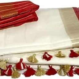 Women's Bhagalpuri Handloom Linen Cotton Saree-image-15