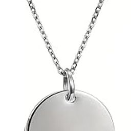 Silver Plated Fancy Coin Style Pendant with Chain Fashion Jewellery Gift for Men & Boys-1