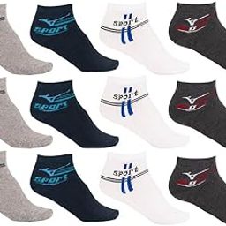 12 Pairs Solid Cotton Ankle Length Socks for Men and Boys | Breathable Ankle Socks for Sports, Gym, Running, Training, Office, and Daily Use, Free Size (Multicolor, Combo Pack of 12)-image-92