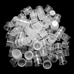 RAJry Medium Size Tattoo Ink Cup 100pcs Tattoo Ink Cups Pigment Caps Disposable Ink Caps for Tattooing Plastic Tattoo Cups for Tattoo Supplies-48
