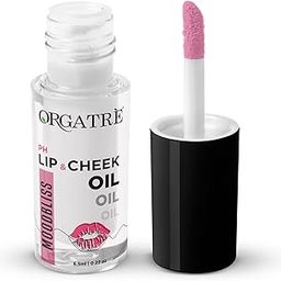 Orgatre PH Lip & Cheek Oil | Lip tint gloss | Color Changing Tint for Women | With Jojoba & Olive Oil, Vitamin E | Non-Sticky, Hydrating & Long-Lasting Glow | 2-in-1 Lip & Cheek Tint for Soft Pink Look | 6.5ml-14