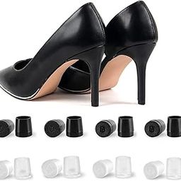 PALAY® 8 Pairs Heel cover for Women, Protective Heel Caps, High Heel Protectors Heel Stopper for Wedding, Grass, Gravel, Wetlands Outdoor Events (2*S & 2*M Size Black + 2*S & 2*M Size Clear)-image-5