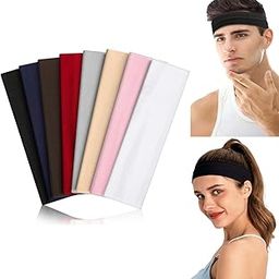 Verbier Sports Headbands | Athletic Hair Headband | Soft Cotton Stretchy Non-Slip Stylish Sweat Band Running Yoga for Women, Men, Boys, Girls Set of 4-2