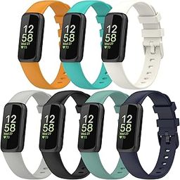Chofit Replacement Bands Compatible with Fitbit Inspire 3,Soft Silicone Wristbands for Fitbit Inspire 3 Women Men Small Large,7 Pack-image-51