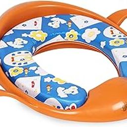 FLIPZON Premium Baby Cushioned Potty Seat, Toilet Seat with Handle for kids (Carrot Orange)-image-32
