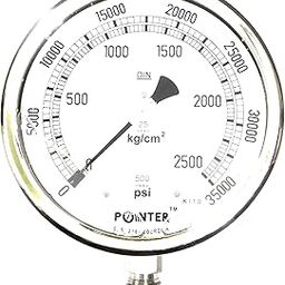 High Pressure Gauge Dual Scale 0-2500 KG/ 0-35000 PSI. Ideal for Common Rail-20