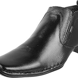 Men's Faux Leather Formal Stylish High Ankle Shoes-image-31
