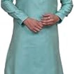 All Over Stones work Firozi Coloured Jacquard Kurta Pyjama Set-image-13
