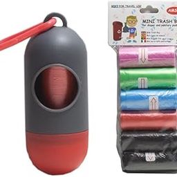 Amso Plastic Portable Disposable Baby Diaper Nappy Garbage Bag With Removable Capsule Box (1 Capsul And 4 Multicolor Garbage Roll) - 1 Count-12