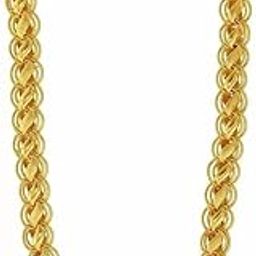 18K Gold Plated Chunky Curb Chain Necklace | Stylish Gold Chain Golden Neck Chain for Men Stainless Steel Chains for Men Jewellery for Men Birthday Gift 50 cm Length-image-58