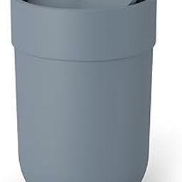 Umbra Touch Waste Can, Small Trash Can with Lid, Swing Lid Waste Basket, Garbage Can with Lid for Washroom/Bathroom, Slate Blue-27
