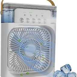 Portable AC Air Cooler - USB Mini Desktop Fan, 3-Speed, 360° Adjustable, Timer, Misting for Office/Car (BLACK)-picture-24