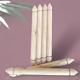 BLOOMAX® 9-Inch/20mm Wooden Scroll Rods With End Designs (12 Pcs) | Sturdy Unfinished Hardwood Dowels for DIY Crafts, Wedding & Party Invitations, Wall Decor | Beautifully Designed Natural Wood Sticks for Art Projects-25