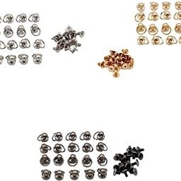 Bnf® 60 Sets Brass Button Rivet Studs Screw Back Round Head Ring Craft |Crafts | Leathercrafts | Leathercraft Accessories | Studs, Rivets & Tacks-image-62