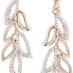 18K Stylish Fancy Traditional Gold Plated Drop Earrings for Women - Golden (9850er)-6