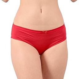 Multicolor Solid Cotton Panties for Women Regular use Extra Comfortable (Large, Red)-picture-44