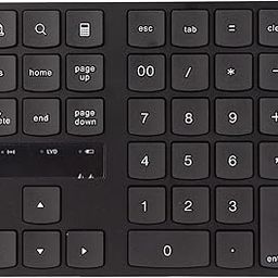 GOWENIC Wireless Numeric Keypad, 35 Key Bluetooth Number Pad, 2.4G Wireless Ergonomic Design Silent Rechargeable One Handed Gaming Keyboard for Laptop, Computer, Desktop-23