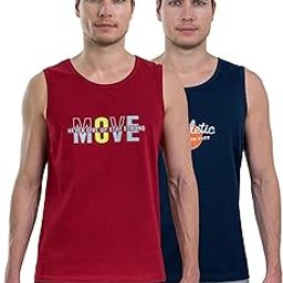 Lux Cozi Printed Cotton Round Neck Gym Tank Top for Men | Tang Top for Men-image-29