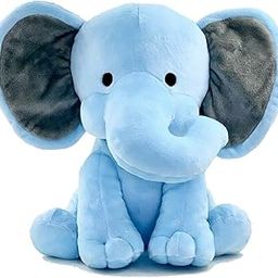 Babique Elephant Sitting Plush Soft Toy Cute Kids Animal Home Decor Boys/Girls (Blue, 30 cm)-29