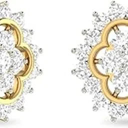 Aucent by PC Jeweller The Zylina 18KT Yellow Gold and Diamond Earrings-picture-29