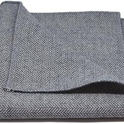 Silver Grey Herringbone Pocket Square, Handkerchief-image-69