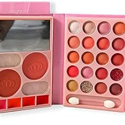 Bajajbeautyshop Anylady All In One Makeup Book Kit Palette | 24 Eyeshadow, 2 Highlighter, 2 Blusher, 4 Lip Shades With Brush & Mirror. (D)-47