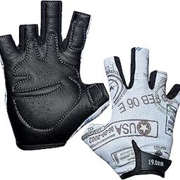 19.ten Leather Caliber Triqua Full and 3/4 Finger Touch Screen Sree Gloves for Gym Workout Crossfit Exercise Strength Training Sports Gloves for Gym Men and Women (Medium Fits 7-8 inch.)-picture-32
