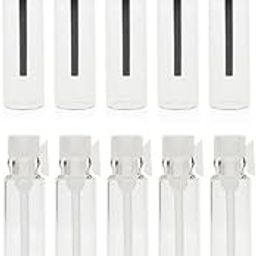 ezqnirk Pack of 100 Empty Glass Perfume Small Sample Bottles Laboratory Liquid Fragrance Test Tube Test Bottle, Mixed Colours, 3 ml (10 x 62 mm)-image-10