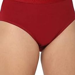 Women's Classic Dark Plain Panty Mid Waist, Medium Coverage Hipster|Briefs Panty Set for Women Daily Use with Outer Elastic Pack of 3 Panties-picture-26