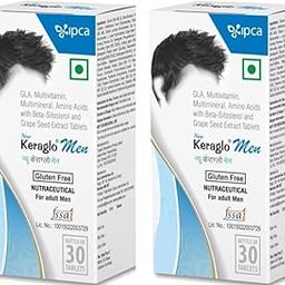 New Keraglo Men Hair Growth Tablet 30's bottle Pack of 2 * 30tab-53