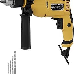Amazon Basics Corded Variable Speed 550 W 13 mm Reversible Power Hammer Drill Machine | High Power Impact Drilling | Forward & Reverse Modes | 20L x 6W x 26H cm | Yellow-8