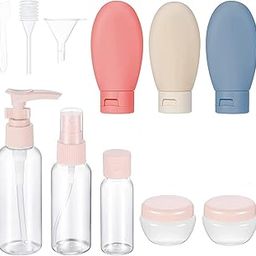 Nibbler 10 Pcs Travel Bottle Kit for Toiletries, Leak Proof Travel Size Bottles, Refillable, Empty Travel Bottles Set for Lotion Shampoo Conditioner Liquid, BPA Free-image-36