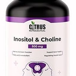 Inositol & Choline 500 mg | For Brain & Nerve Function Fatty Acid Metabolism, Liver Health, Regulate Insulin Level | 60 Capsules-21