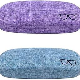 UL88 Linen PU Leather Sunglasses Cases Unisex Pouch For Eyewear Spectacles Frames Cover Goggles For Men & Women Combo Of 2 (Skyblue & Purple)-image-41