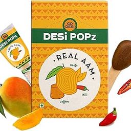 GO DESi Popz - Real Aam Pop | Mango & Jaggery Candy | Aam Candy Packet | Lollipop | Fruit Toffee | Indian Snacks | 40 Pieces-image-30
