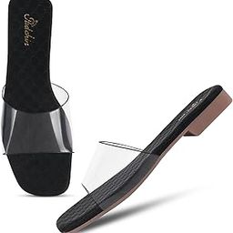 Women's Transparent Square Toe Flats | Soft Stylish Slip-On Platform Slippers | Casual Classic Summer Sandals | Lightweight & Comfortable Design-image-64