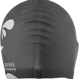 UJEAVETTE® Swim Caps Waterproof Unisex Premium Silicone No-Slip Swimming Hat Black-image-45