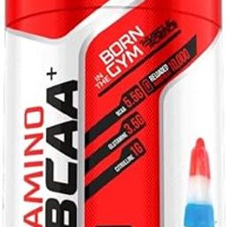 Muscle Science Amino BCAA Intra Workout/Post Workout ,5.5 Gm Micronized Vegan BCAA, 3.5 Gm Glutamine, 1Gm Citrulline & 585 mg Electrolytes, Muscle Recovery & Growth. FREE STEEL SHAKER (ROCKET POP SORBET)-image-0